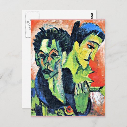 Ernst Kirchner - Double Self-Portrait Briefkaart (Voorkant / Achterkant)