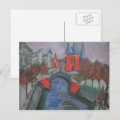 Ernst Kirchner - Red Elisabeth Riverbank, Berlijn Briefkaart (Voorkant / Achterkant)