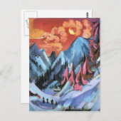 Ernst Kirchner - Winterlandschap in Moonlight Briefkaart (Voorkant / Achterkant)