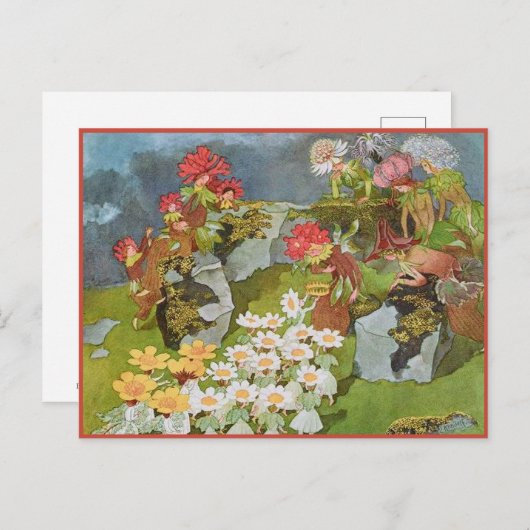Ernst Kreidolf  Alpine Flower Fairy Tale Briefkaart (Voorkant / Achterkant)