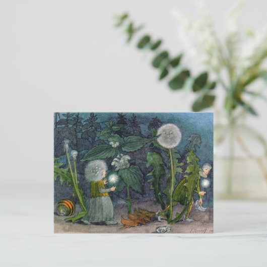 Ernst Kreidolf Dieven Flower Fairies Briefkaart (Staand voorkant)