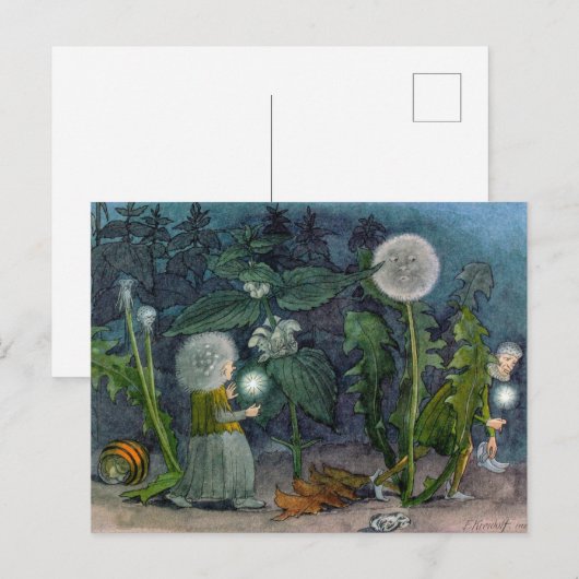 Ernst Kreidolf Dieven Flower Fairies Briefkaart (Voorkant / Achterkant)