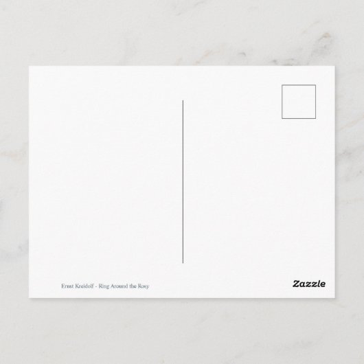 Ernst Kreidolf Ring rond de Rosy Briefkaart (Achterkant)