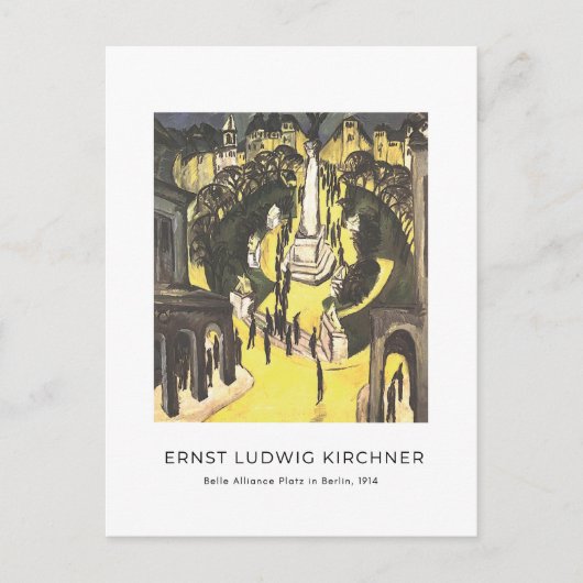 Ernst L. Kirchner - Belle Alliance Platz in Berlij Briefkaart (Voorkant)