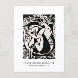Ernst L. Kirchner - Black and White Modern Art Briefkaart
