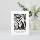 Ernst L. Kirchner - Black and White Modern Art Briefkaart (Staand voorkant)