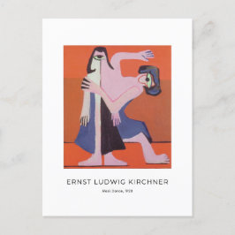 Ernst L. Kirchner - Mask Dance - Colorful Fine Art Briefkaart