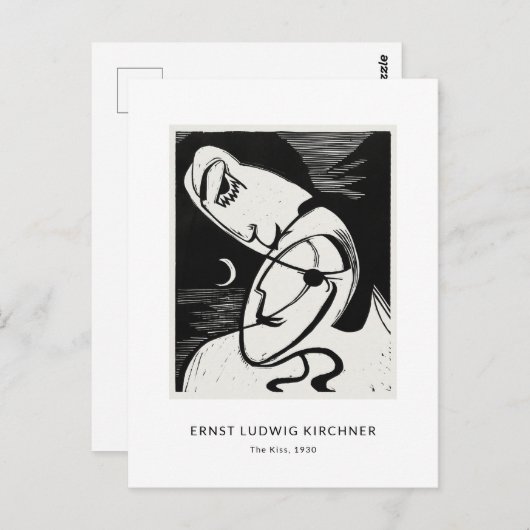 Ernst L. Kirchner - Stijlvolle zwarte & witte mode Briefkaart (Voorkant / Achterkant)