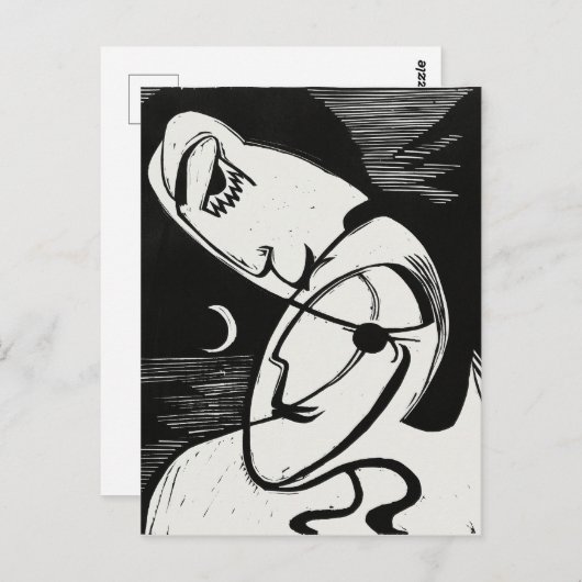 Ernst L. Kirchner - Stijlvolle zwarte & witte mode Briefkaart (Voorkant / Achterkant)