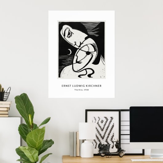 Ernst L. Kirchner - Stijlvolle zwarte & witte mode Poster (Thuiskantoor)