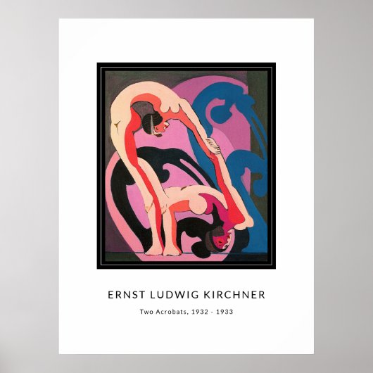 Ernst L. Kirchner - Twee acteurs, moderne kunst Poster (Voorkant)