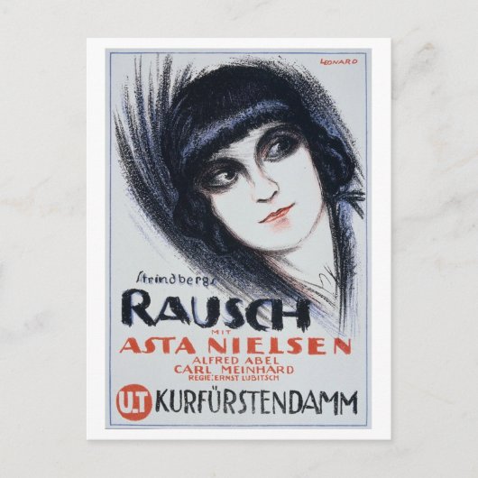 Ernst Lubitsch Rausch (Intoxicatie), 1919 Briefkaart (Voorkant)