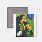 Ernst Ludwig Kirchner Artiste Marcella Magneet (Voorkant / Achterkant)