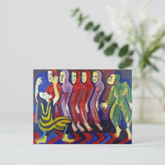 Ernst Ludwig Kirchner - Dans van Mary Wigman Briefkaart (Staand voorkant)