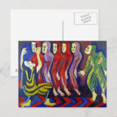 Ernst Ludwig Kirchner - Dans van Mary Wigman Briefkaart (Voorkant / Achterkant)