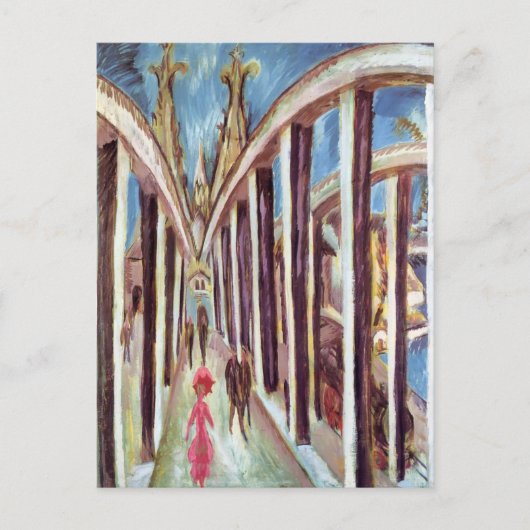 Ernst Ludwig Kirchner - De Rijnbrug Briefkaart (Voorkant)