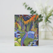 Ernst Ludwig Kirchner - dienstregelingspad in de z Briefkaart (Staand voorkant)