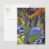 Ernst Ludwig Kirchner - dienstregelingspad in de z Briefkaart (Voorkant / Achterkant)