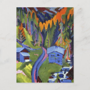 Ernst Ludwig Kirchner - dienstregelingspad in de z Briefkaart