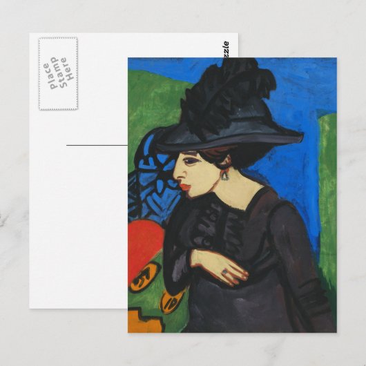 Ernst Ludwig Kirchner - Dodo met Pet van de Veer Briefkaart (Voorkant / Achterkant)