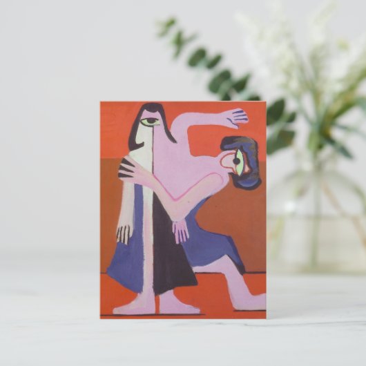 Ernst Ludwig Kirchner - Masker Dance Briefkaart (Staand voorkant)