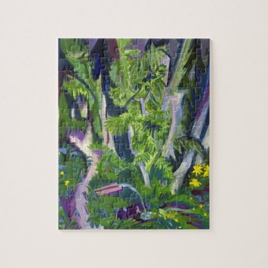 Ernst Ludwig Kirchner- Mountain Forest Legpuzzel (Verticaal)