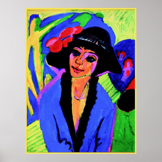 Ernst Ludwig Kirchner schilderij, portret van Gerd Poster (Voorkant)
