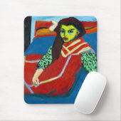 Ernst Ludwig Kirchner Seated Girl Fränzi Fehrmann Muismat (Met muis)