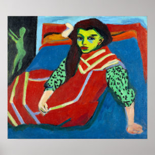 Ernst Ludwig Kirchner Seated Girl Fränzi Fehrmann Poster