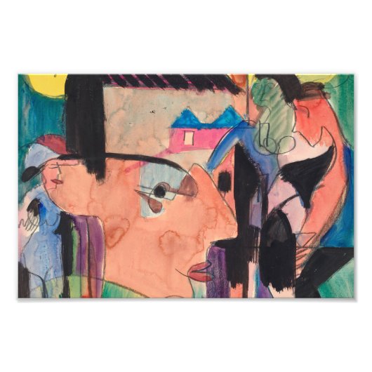 Ernst Ludwig Kirchner Self Portrait Foto Afdruk (Voorkant)