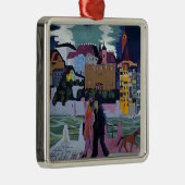 Ernst Ludwig Kirchner - Uitzicht van Bazel en Rijn Metalen Ornament (Rechts)