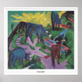 Ernst Ludwig Kirchner Zedign Art Poster #6 (Voorkant)