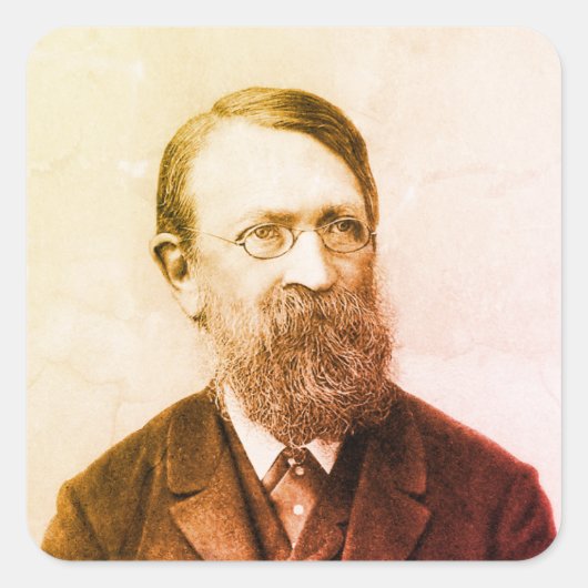 Ernst Mach Vierkante Sticker (Voorkant)