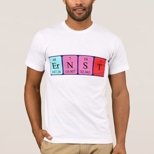 Ernst periodiek table name shirt (Voorkant)
