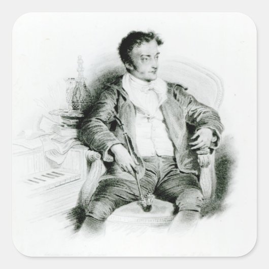 Ernst Theodor Amadeus Hoffmann Vierkante Sticker (Voorkant)