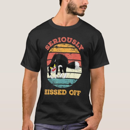 Ernstig Bezeurd Boze Kat Klassieker T-shirt (Voorkant)