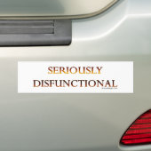 Ernstig disfunctionele bumpersticker (Op auto)