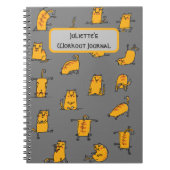 Ernstig Funny Yoga Cats Notitieboek (Voorkant)