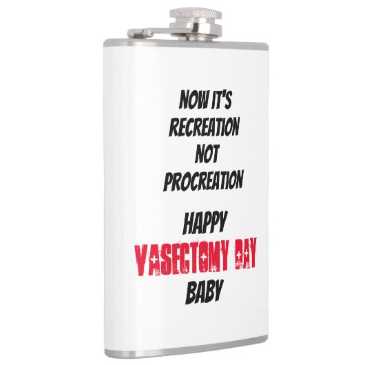 Ernstig grappige vasectomie zonder procreation heupfles (Rechts)