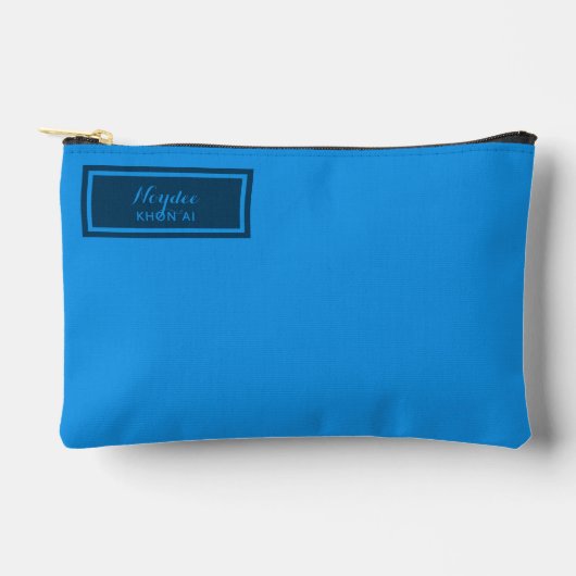 Ernstig Klassiek Minimaal Eenvoudig Blauw Etui (Voorkant)