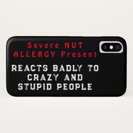 Ernstig Noten Allergie Cadeau - reageert slecht Case-Mate iPhone Case (Achterkant (horizontaal))