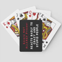 Ernstig Noten Allergie Cadeau - reageert slecht Pokerkaarten