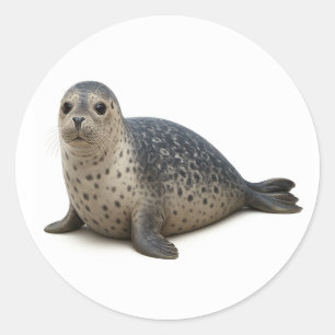 ernstig Schattig Ronde Sticker