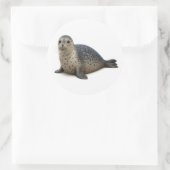 ernstig Schattig Ronde Sticker (Tas)