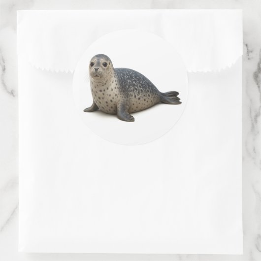 ernstig Schattig Ronde Sticker (Tas)