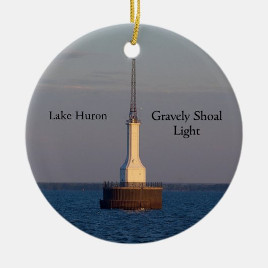 Ernstig Shoal Light-versiering Keramisch Ornament (Voorkant)