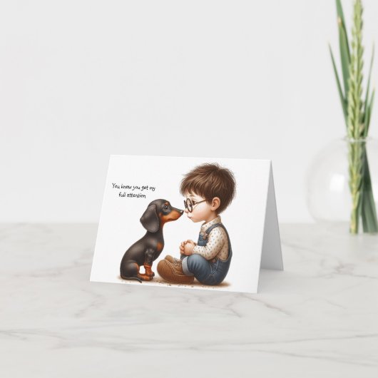 Ernstig teckel kaart (Voorkant)