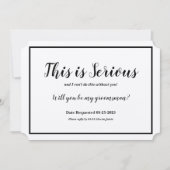 Ernstig verzoek bruidsjonker kaart (Voorkant)