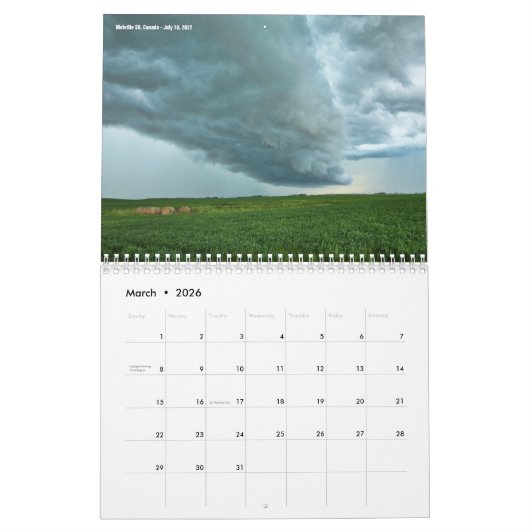 Ernstig weerkalender kalender (Mar 2026)