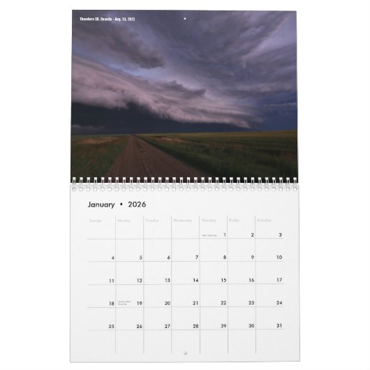 Ernstig weerkalender kalender (Jan 2026)